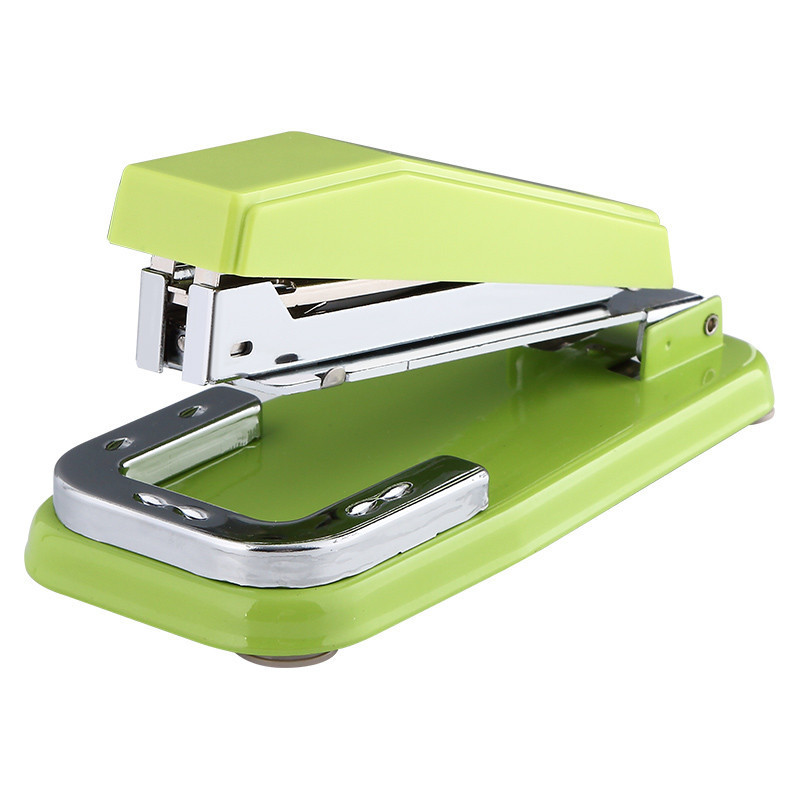 天色绿色多功能中缝订书机可360度旋转装订机中大号订书器办公文具