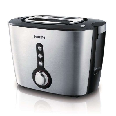 飞利浦 （Philips） 面包机 HD2636/29 家用全自动多士炉 解冻加热烘烤吐司机 不锈钢烤面包机 大功率