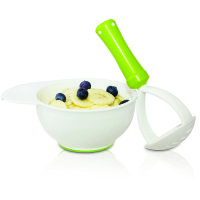 德国NUK防滑手动宝宝食物研磨碗婴儿辅食工具研磨器研磨碗40.255.727