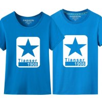 承翼 新款短袖T恤男士情侣装夏装 休闲修身韩版潮男女半袖衫大码印花 1908