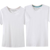 承翼 新款短袖T恤女士情侣装夏装 休闲修身韩版潮男女半袖衫大码印花 光版