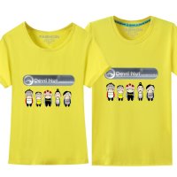 承翼 新款短袖T恤女士情侣装夏装 休闲修身韩版潮男女半袖衫大码印花 五小人