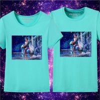 承翼 新款短袖T恤女士情侣装夏装 休闲修身韩版潮男女半袖衫大码印花 水瓶座