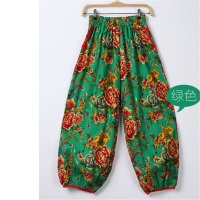 民族风夏季新款休闲裤宽腿裤东北裤被单裤子