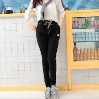 欧美松紧腰宽松九分哈伦裤女G40435#659