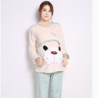 加厚貂绒孕妇月子装哺乳衣套装XC304756#9509