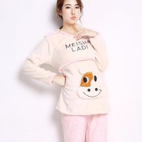 加厚貂绒孕妇月子装哺乳衣套装XC304756#9511