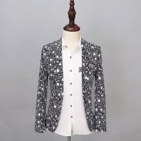 男士韩版修身碎星英伦休闲小西服XC1030100#812