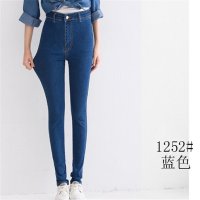 2016弹力高腰女长裤显瘦小脚铅笔修身牛仔裤D21035#125