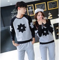 雅内特2016时尚女装新款套头运动休闲情侣套装两件套