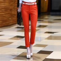 雅内特2016新款九分裤韩版显瘦个性女士休闲白色裤子X42646#192