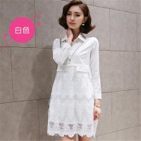 雅内特春夏装性感中长款BF风长袖工装女宽松衬衣