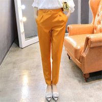 雅内特女装新款九分职业高腰休闲裤显瘦哈伦裤西裤