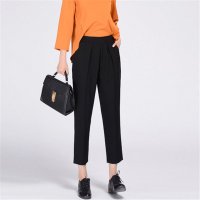 2016休闲哈伦裤女下款高腰宽松修身小脚西裤九分西装裤