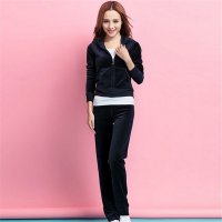 2016春秋女装韩版大码休闲卫衣天鹅绒运动套装