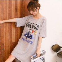 2016新款女生夏季可爱卡通睡裙韩版睡衣短袖连衣裙睡衣女1