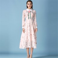 2016女装新款修身显瘦胸针连衣裙2