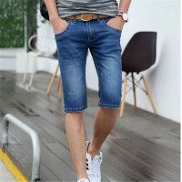 2016夏装新款男装牛仔裤中裤短裤五分裤男士直筒修身