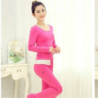 2016长袖套装女显瘦健身愈加服三件套