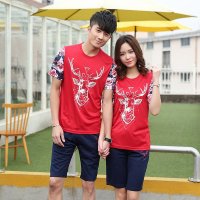 2016夏季新款韩版青少年大码男女短袖情侣休闲运动套装