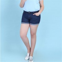 2016新款胖MM200斤大码高腰牛仔女短裤休闲时尚热裤