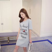 2016女装短袖T恤连衣裙大码大码睡衣打底衫家居服孕妇装