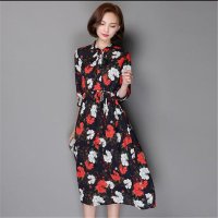 2016夏季新款波西米亚印花雪纺连衣裙女