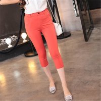 2016薄款弹力修身胖MM外穿打底小脚七分裤