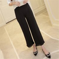 2016新款流苏阔腿裤女九分七分裤松紧腰休闲裤