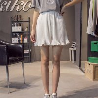 2016夏季新款阔腿短裤显瘦雪纺百褶裙裤直筒裙裤女