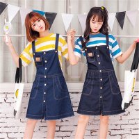 2016闺蜜装新款韩版宽松牛仔背带裙女休闲吊带连衣裙