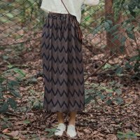 2016夏季新款韩版波浪条侧面开叉长裙半身裙女