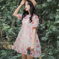 2016新款可口小草莓连衣裙 打底三件套女