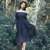 2016夏季新款小性感碎花连衣裙女