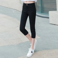 2016新款打底裤女外穿薄款显瘦大码弹力七分长裤小脚铅笔裤