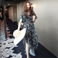 2016夏装新款大码女装胖MM雪纺连衣裙长裙200斤