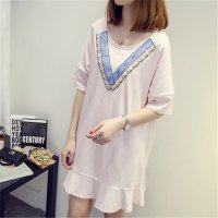 2016大码纯棉宽松连衣裙8120