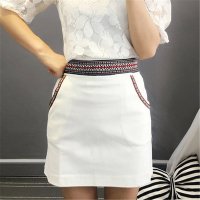 2016夏季新款韩版女裙刺绣半身裙包臀裙