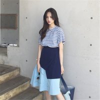 2016夏季女新款层次设计结构拼接双层半裙