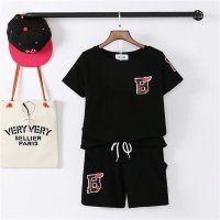 2016韩版纯色修身松紧腰B飞字布贴绣学生暑假套装