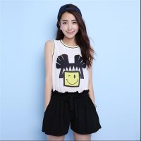 2016夏季新款印花T恤 时尚超短裤