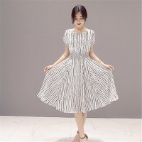 2016夏季新款女装中裙韩版修身收腰显瘦连衣裙