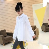 2016夏装韩版大码女装宽松显瘦不规则长袖娃娃衬衫孕妇衬衣上衣