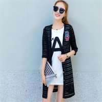 2016夏装蕾丝防晒衣女中长款宽松薄款披肩外套空调雪纺衫两件套