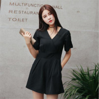 2016夏装新款宽松V领连体裤潮短裤女款