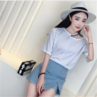 2016夏新款时尚镂空上衣 半身裤裙套装