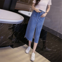 2016夏女高腰休闲包臀裙韩国学院风大码牛仔a字半身裙