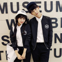 2016韩版女装休闲情侣装新款情侣外套班服