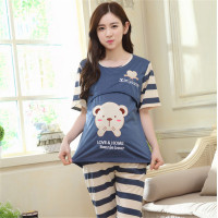 2016月子服喂奶衣夏季新款孕妇睡衣家居服哺乳套装