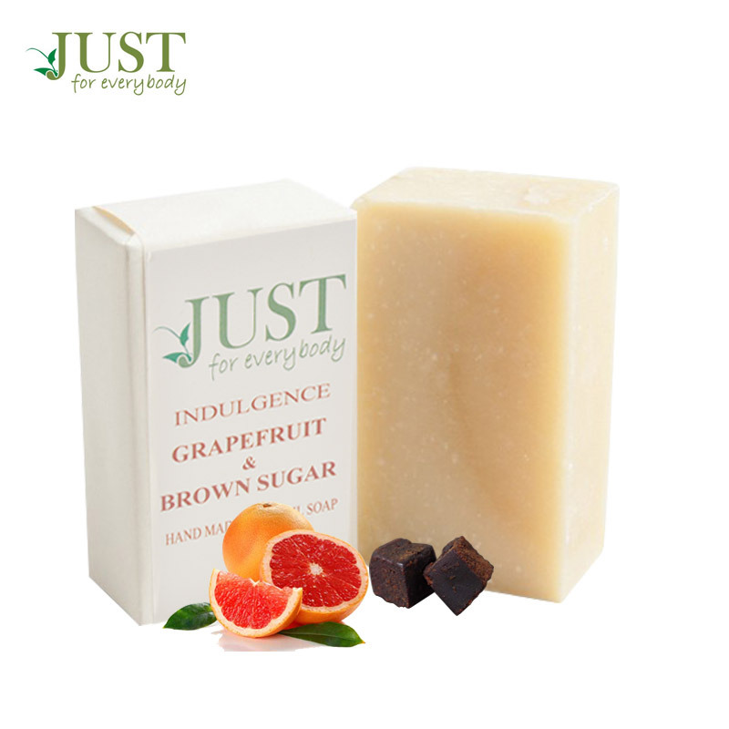 英国JUST SOAP手工皂 西柚红糖皂洁面沐浴皂100g 含多种植物精油 100%天然成分